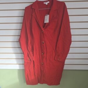 Button Up Shift Jacket Dress 16